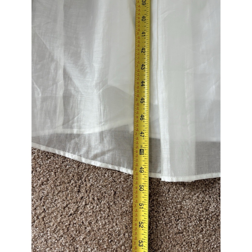 NWT Banana Republic Pleated Organza Midi Dress XL White Tencel Pintuck Romantic - Picture 12 of 16
